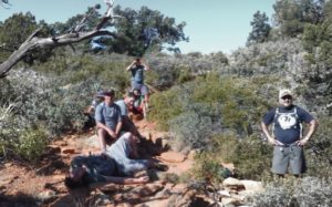 Sedona hiking young men