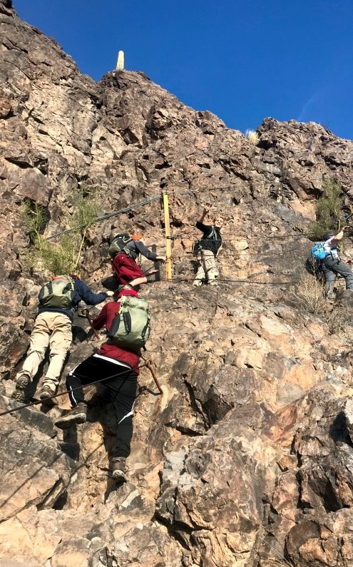 hiking during Christmas