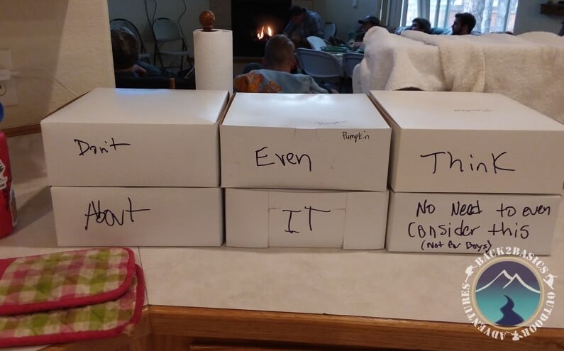 Food boxes at Thanksgiving